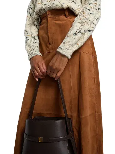 Ba&sh Women's Massia Suede Midi-Skirt | Thumbnail 6 Ba&sh Women's Massia Suede Midi-Skirt | Thumbnail 6