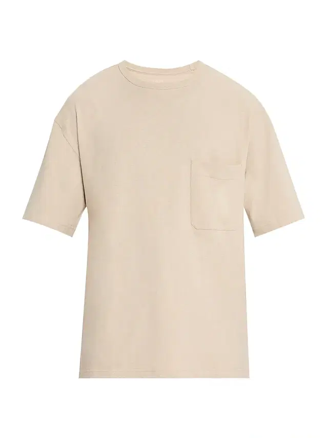 Men's Cotton-Linen Crewneck Boxy T-Shirt - Warm Beige