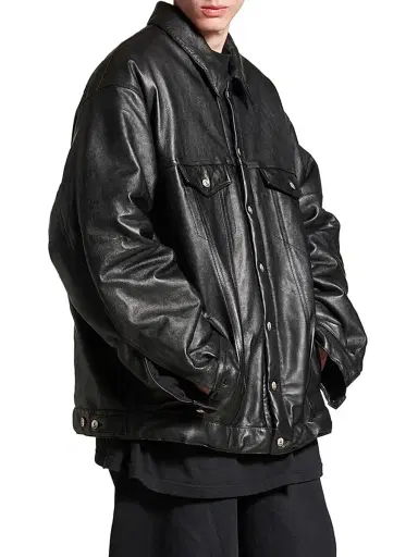 Balenciaga Men's Oversized Padded Jacket - Black | Thumbnail 3
