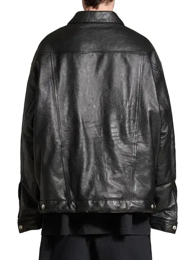 Balenciaga Men's Oversized Padded Jacket - Black | Thumbnail 4