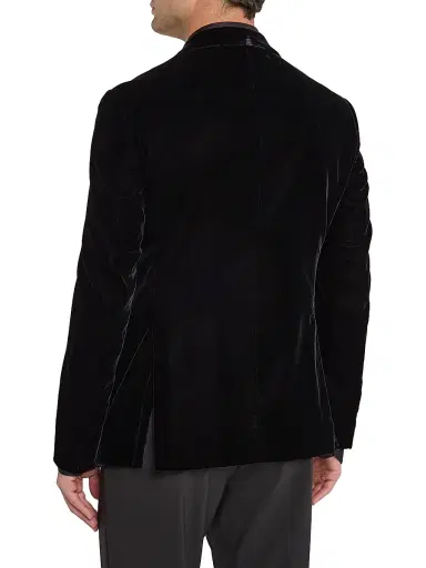 Giorgio Armani Men's Velvet Single-Breasted Dinner Jacket - Black - Size 42 | Thumbnail 4 Giorgio Armani Men's Velvet Single-Breasted Dinner Jacket - Black - Size 42 | Thumbnail 4