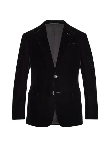 Giorgio Armani Men's Velvet Single-Breasted Dinner Jacket - Black - Size 42 | Thumbnail 1 Giorgio Armani Men's Velvet Single-Breasted Dinner Jacket - Black - Size 42 | Thumbnail 1