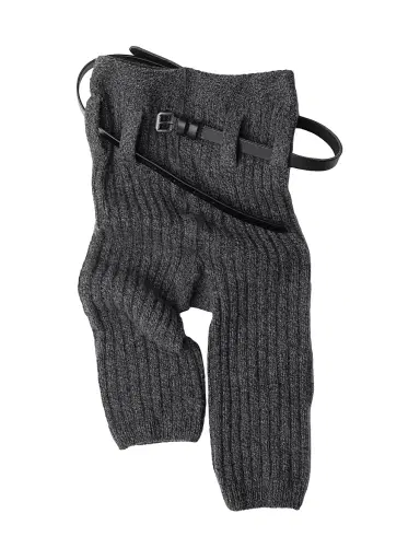 Prada Women's Wool and Cashmere Short Leggings - Grey | Thumbnail 2