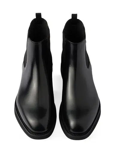 Prada Men's Brushed Leather Chelsea Boots - Black - Size 12 | Thumbnail 2 Prada Men's Brushed Leather Chelsea Boots - Black - Size 12 | Thumbnail 2