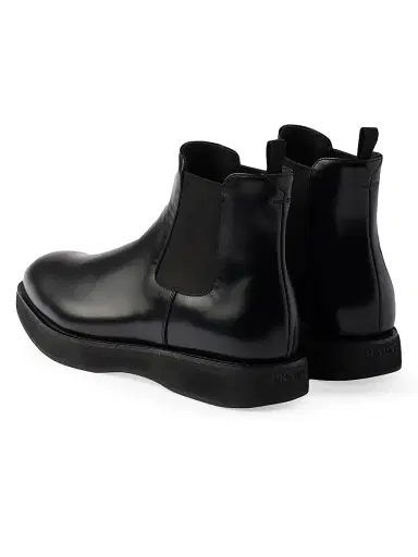 Prada Men's Brushed Leather Chelsea Boots - Black - Size 12 | Thumbnail 3 Prada Men's Brushed Leather Chelsea Boots - Black - Size 12 | Thumbnail 3