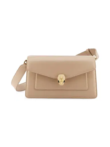 BVLGARI Women's Serpenti Forever Leather Shoulder Bag - Travertine | Thumbnail 1 BVLGARI Women's Serpenti Forever Leather Shoulder Bag - Travertine | Thumbnail 1