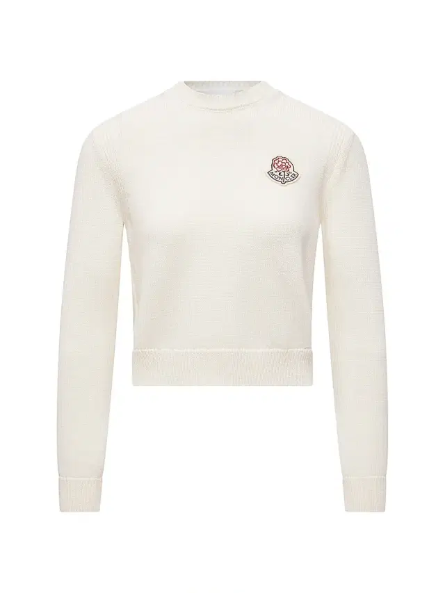 Women's Crew Neck Sweater in Wool - White
