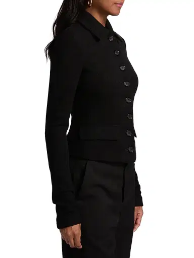 Dolce & Gabbana Women's Tailored Boiled Wool Jacket | Thumbnail 4 Dolce & Gabbana Women's Tailored Boiled Wool Jacket | Thumbnail 4