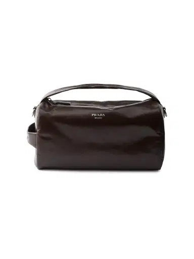 Prada Men's Leather Shoulder Bag - Brown | Thumbnail 1