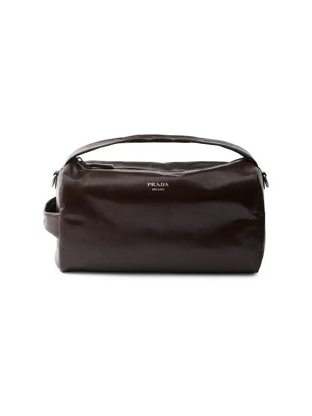 Prada Men's Leather Shoulder Bag - Brown