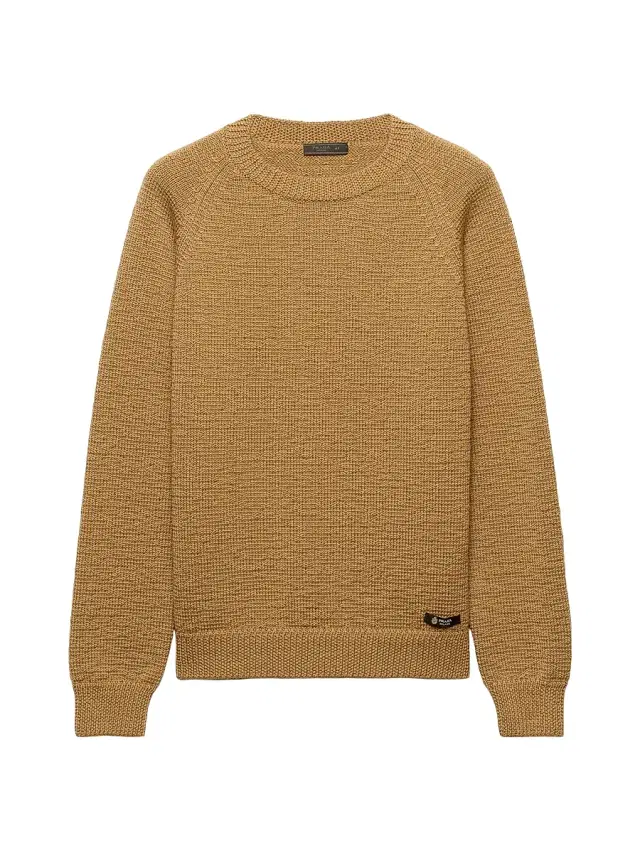 Men's Wool Crewneck Sweater - Brown