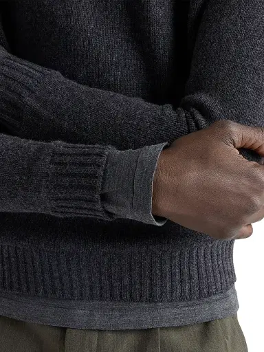 Prada Men's Cashmere Crewneck Sweater - Grey | Thumbnail 5