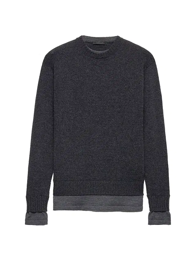 Men's Cashmere Crewneck Sweater - Grey