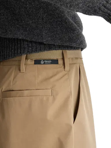 Prada Men's Technical Fabric Pants - Beige Khaki | Thumbnail 5