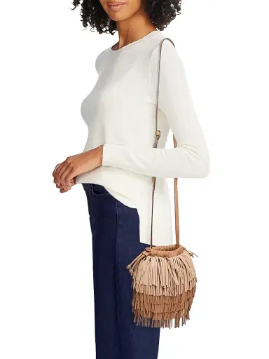 Zimmermann Women's Colorblocked Fringed Leather Crossbody Bag | Thumbnail 2 Zimmermann Women's Colorblocked Fringed Leather Crossbody Bag | Thumbnail 2