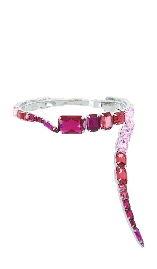AREA Ombre Crystal Wrap Choker Necklace