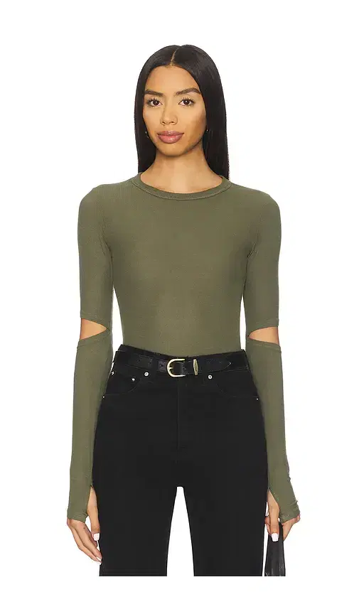 Michael Lauren Solomon Long Sleeve Fitted Tee