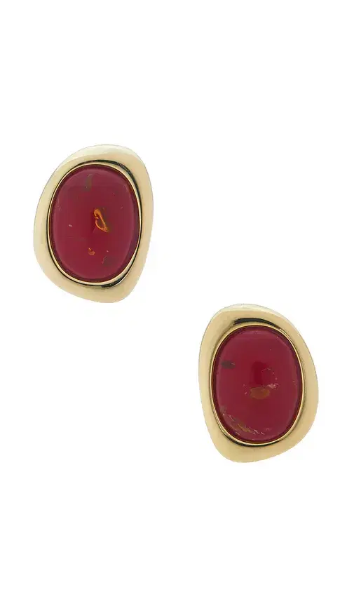 The Amber Honey Resin Stud Earrings