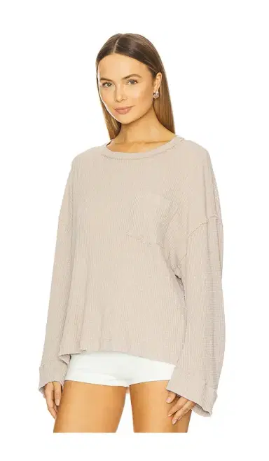Free People x We The Free Dawson Pocket Thermal In Neutral | Thumbnail 2