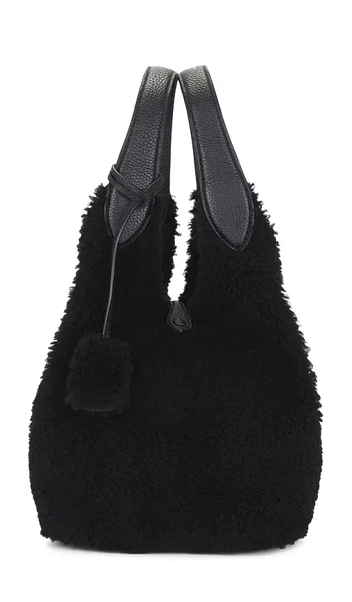 Polo Ralph Lauren Shearling & Pebble Leather Tote Medium