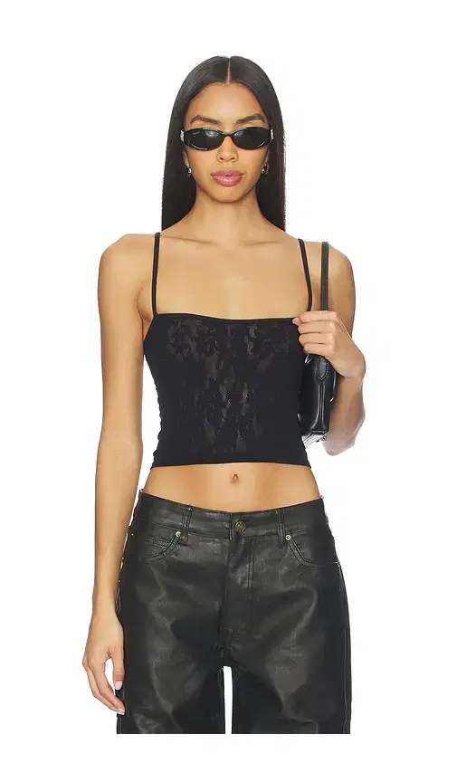 SKIMS Warp Knit Lace Cropped Cami