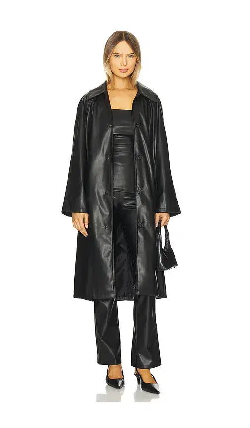 Francine Faux Leather Coat