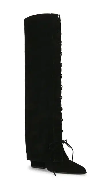 Paris Texas Jane Fold Over Lace Up Boot 100 | Thumbnail 2