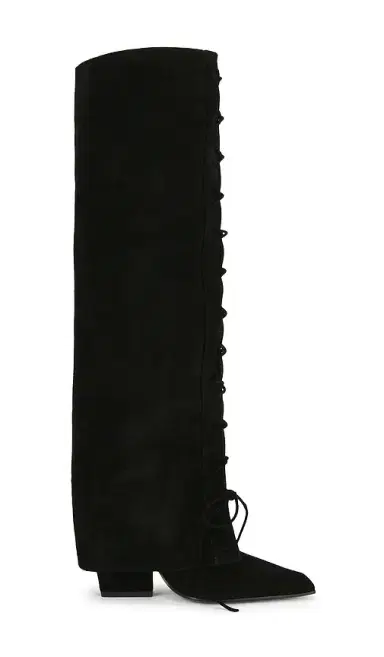 Paris Texas Jane Fold Over Lace Up Boot 100 | Thumbnail 1