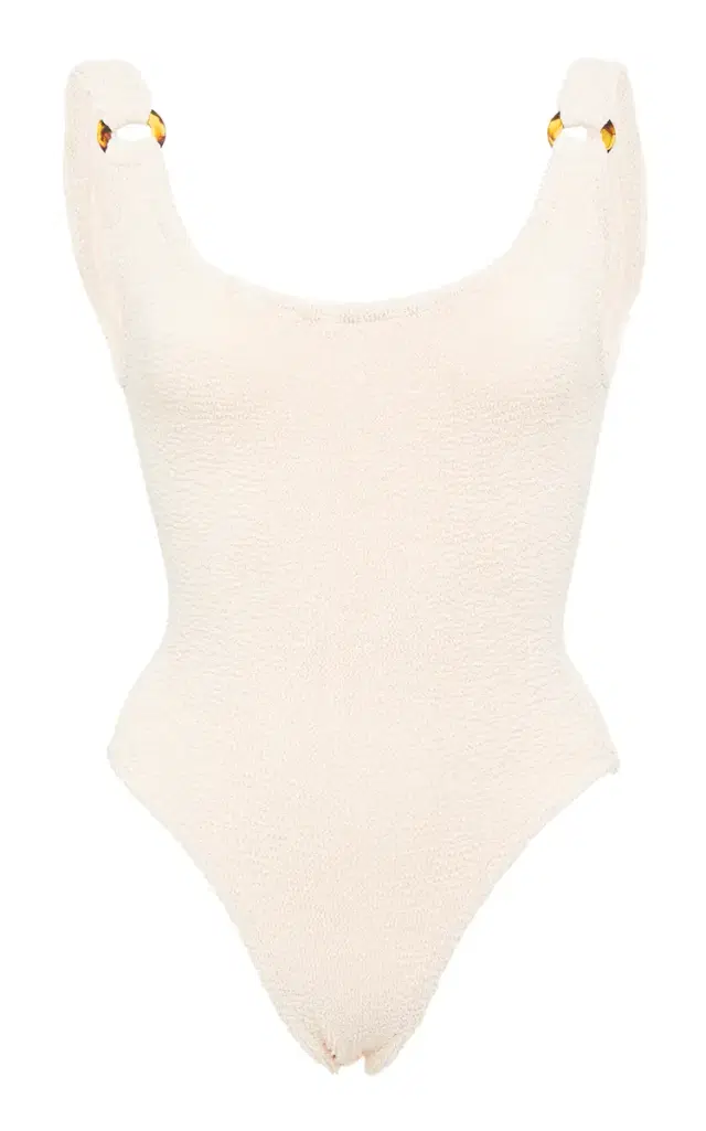 Domino Seersucker Swimsuit