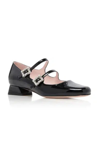 Roger Vivier Mini Tres Vivier Patent Flats | Thumbnail 4