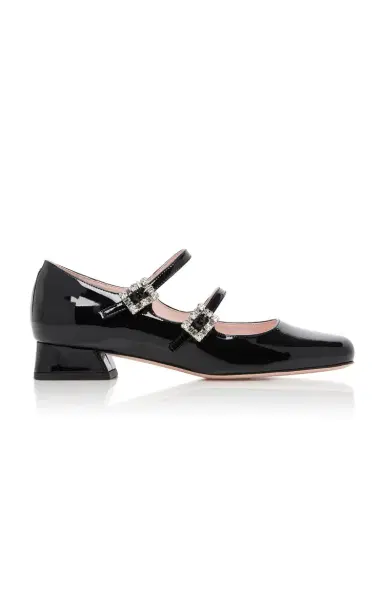 Roger Vivier Mini Tres Vivier Patent Flats | Thumbnail 5