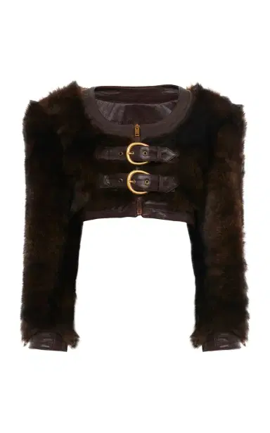 Chloé Shearling-Leather Cropped Jacket | Thumbnail 4