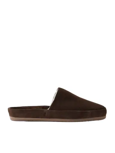Mulo Fleece-Lined Suede Slippers - Men | Thumbnail 1 Mulo Fleece-Lined Suede Slippers - Men | Thumbnail 1