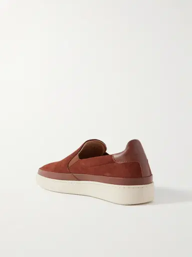 Mulo Leather-Trimmed Suede Slip-On Sneakers - Men | Thumbnail 4 Mulo Leather-Trimmed Suede Slip-On Sneakers - Men | Thumbnail 4