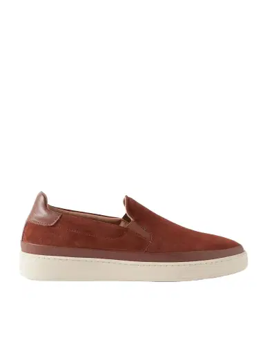 Mulo Leather-Trimmed Suede Slip-On Sneakers - Men | Thumbnail 1 Mulo Leather-Trimmed Suede Slip-On Sneakers - Men | Thumbnail 1