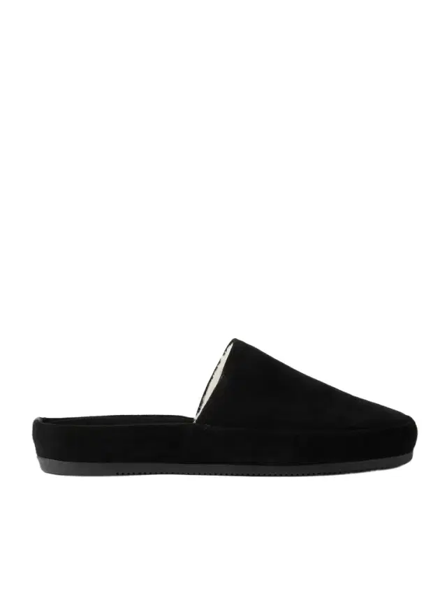 Mulo Shearling-Lined Suede Slippers - Men