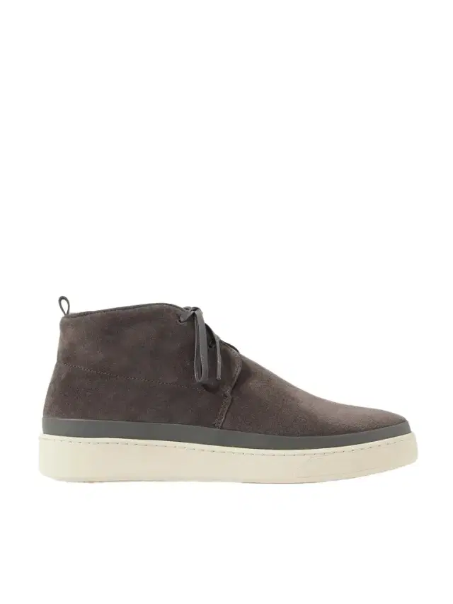 Mulo Leather-Trimmed Waxed-Suede Chukka Boots - Men