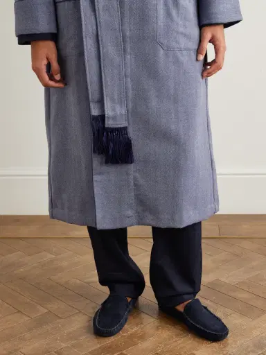Thom Sweeney Cashmere-Lined Suede Slippers - Men | Thumbnail 2 Thom Sweeney Cashmere-Lined Suede Slippers - Men | Thumbnail 2