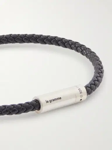LE GRAMME 7g Sterling Silver and Leather Cable Bracelet - Men | Thumbnail 4 LE GRAMME 7g Sterling Silver and Leather Cable Bracelet - Men | Thumbnail 4