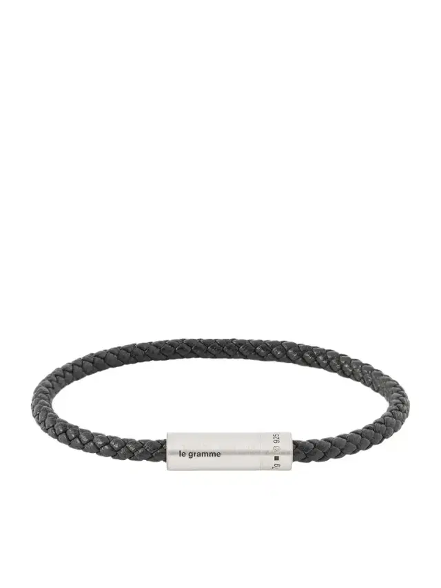 LE GRAMME 7g Sterling Silver and Leather Cable Bracelet - Men