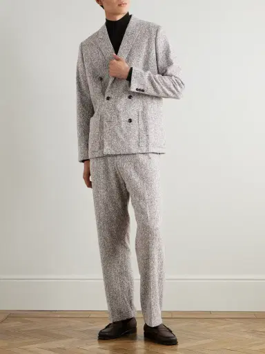 NN07 Jordin 1087 Double-Breasted Recycled-Herringbone Suit Jacket - Men | Thumbnail 2
