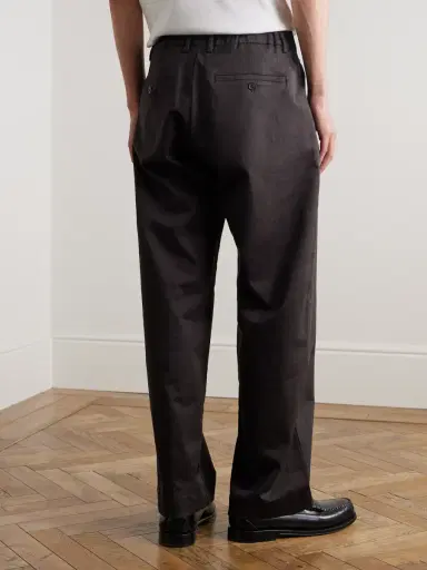 NN07 Kay 1420 Straight-Leg Pleated Organic Cotton-Blend Twill Trousers - Men | Thumbnail 4