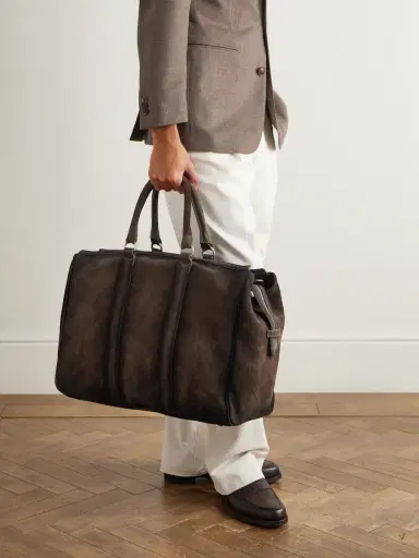 Officine Creative Quentin 009 Airbrushed Suede Weekend Bag - Men | Thumbnail 2 Officine Creative Quentin 009 Airbrushed Suede Weekend Bag - Men | Thumbnail 2