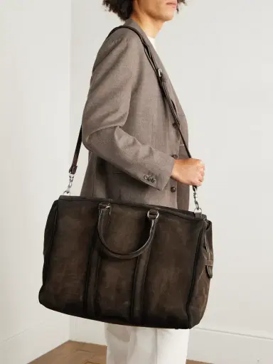 Officine Creative Quentin 009 Airbrushed Suede Weekend Bag - Men | Thumbnail 5 Officine Creative Quentin 009 Airbrushed Suede Weekend Bag - Men | Thumbnail 5