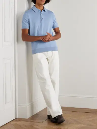 Zegna Slim-Fit Cotton Polo Shirt - Men | Thumbnail 2