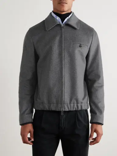 Incotex Incotex Montedoro Brushed Wool-Blend Bomber Jacket - Men | Thumbnail 3