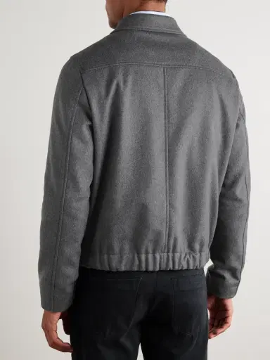 Incotex Incotex Montedoro Brushed Wool-Blend Bomber Jacket - Men | Thumbnail 4
