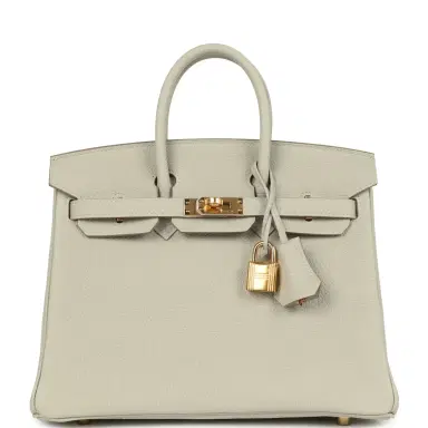 HERMÈS Hermes Birkin 25 Gris Perle Togo Gold Hardware | Thumbnail 1 HERMÈS Hermes Birkin 25 Gris Perle Togo Gold Hardware | Thumbnail 1