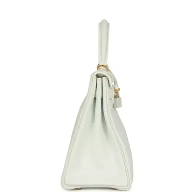 HERMÈS Hermes Kelly Retourne 28 White Clemence Gold Hardware | Thumbnail 3 HERMÈS Hermes Kelly Retourne 28 White Clemence Gold Hardware | Thumbnail 3