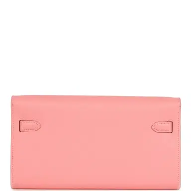 HERMÈS Hermes Kelly Wallet To Go Rose Confetti Epsom Palladium Hardware | Thumbnail 4